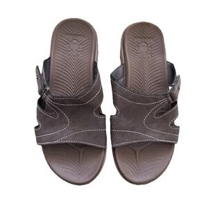 NWT Kuailu‎ Women's Brown Orthopedic Slide Sandals – Size 9 Slip-On Adjustable